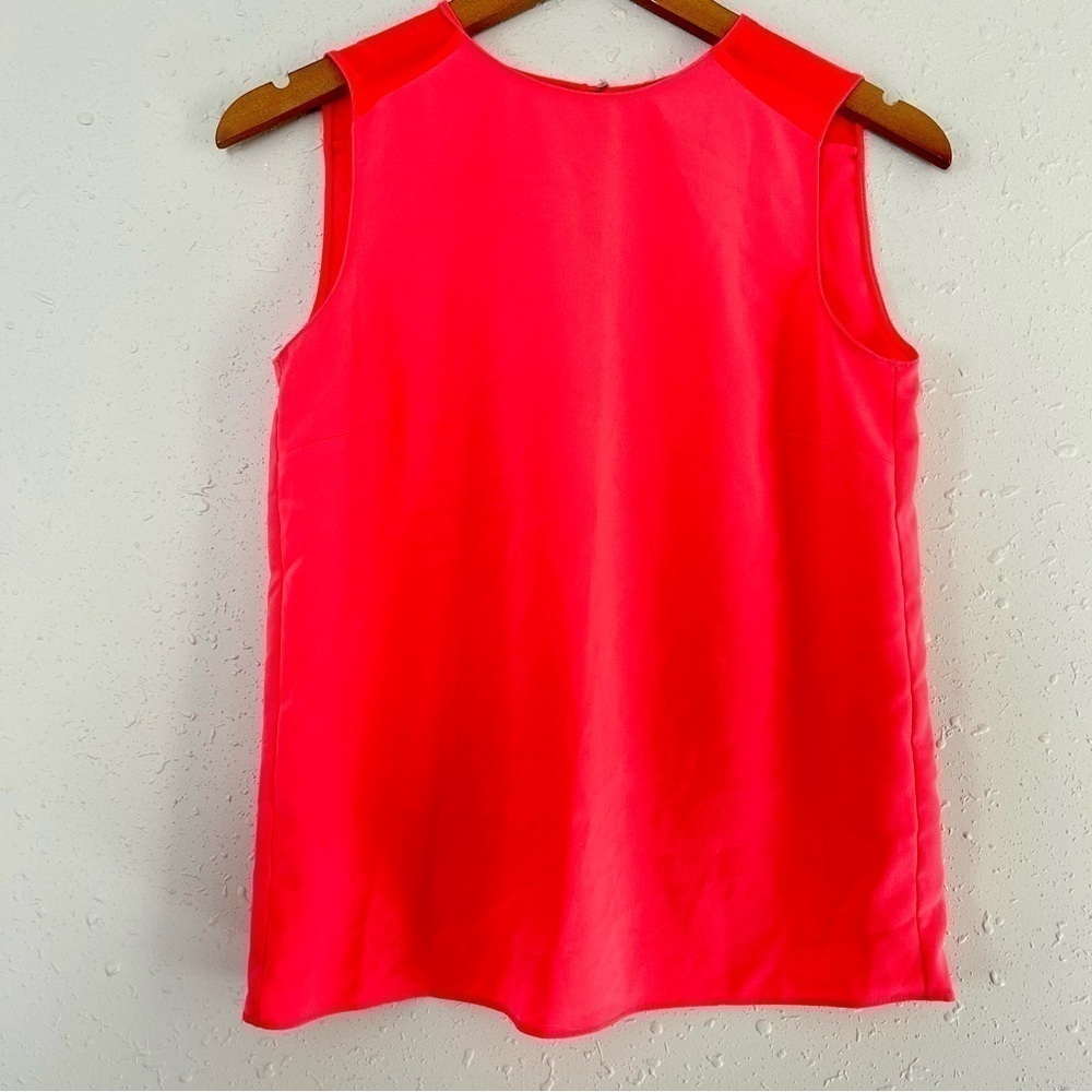 🦋 Zara Basic Neon Orangish Pink Sleeveless Tank Top Blouse XS